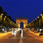 The Champs-Elysées at night, Paris, France